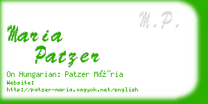 maria patzer business card